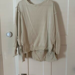 Free People Tan Cozy Sweatshirt